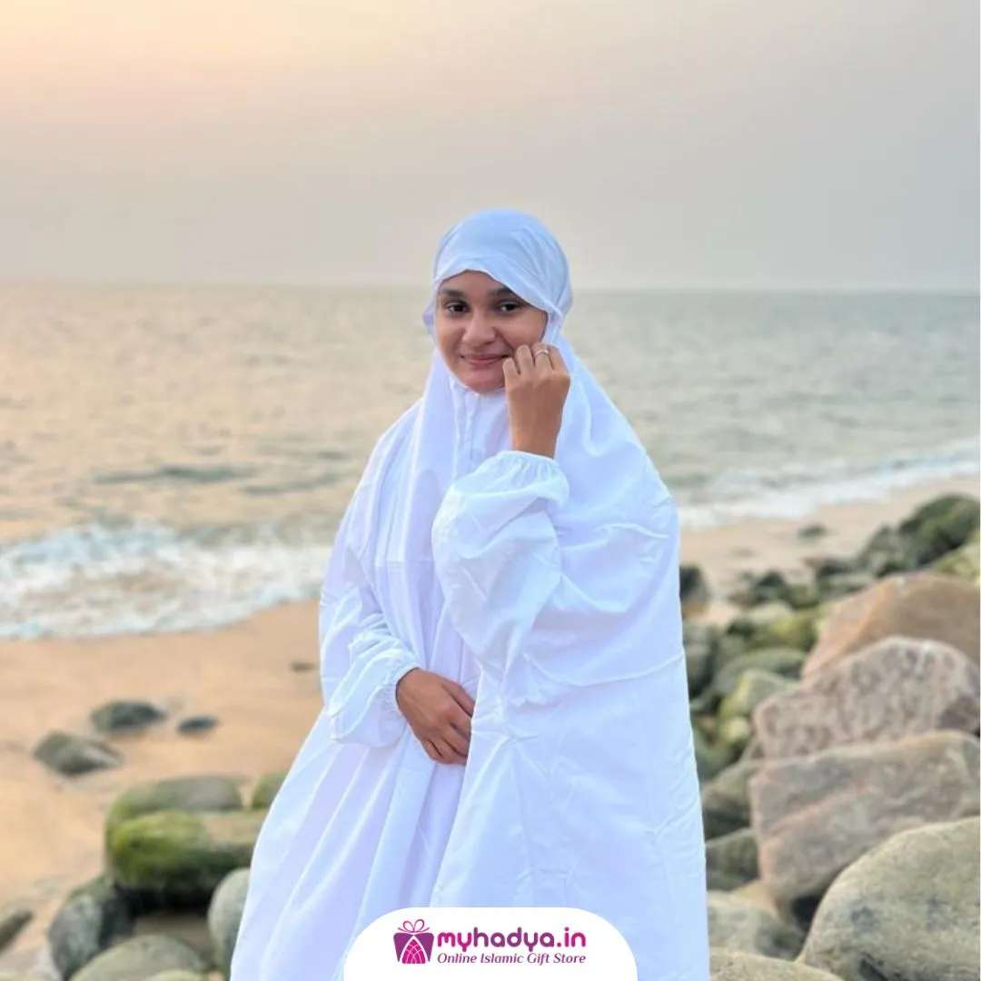 Buy Muslim Women's One-piece Prayer Dress Abaya Ihram Set for Hajj Umrah  Online at desertcartINDIA